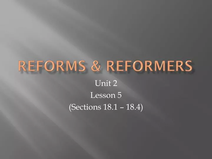 reforms reformers