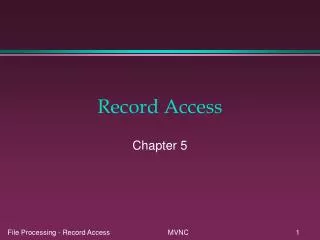 Record Access