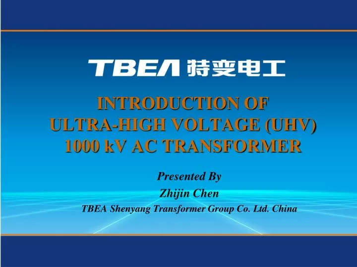 introduction of ultra high voltage uhv 1000 kv ac transformer