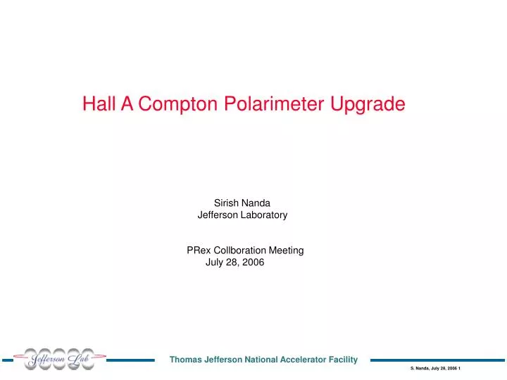 hall a compton polarimeter upgrade