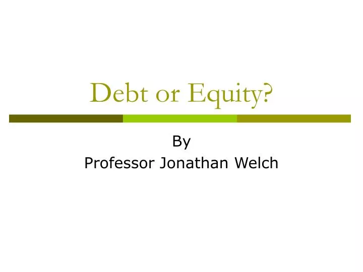 debt or equity