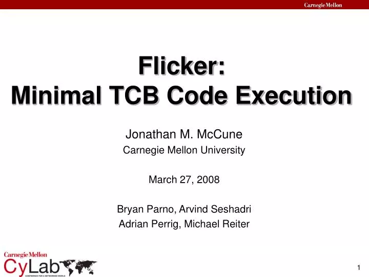 flicker minimal tcb code execution