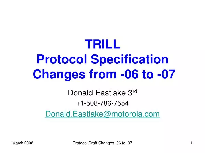 trill protocol specification changes from 06 to 07