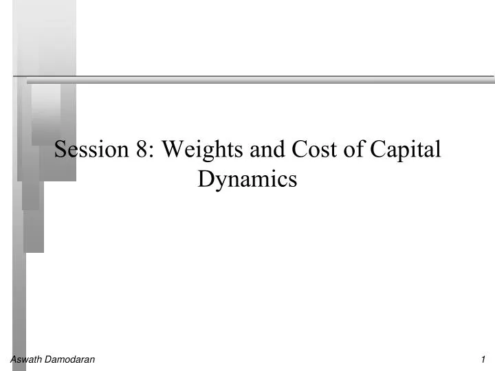session 8 weights and cost of capital dynamics