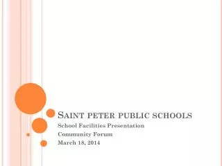 Saint peter public schools