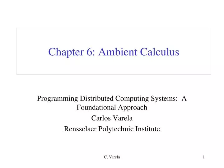 chapter 6 ambient calculus