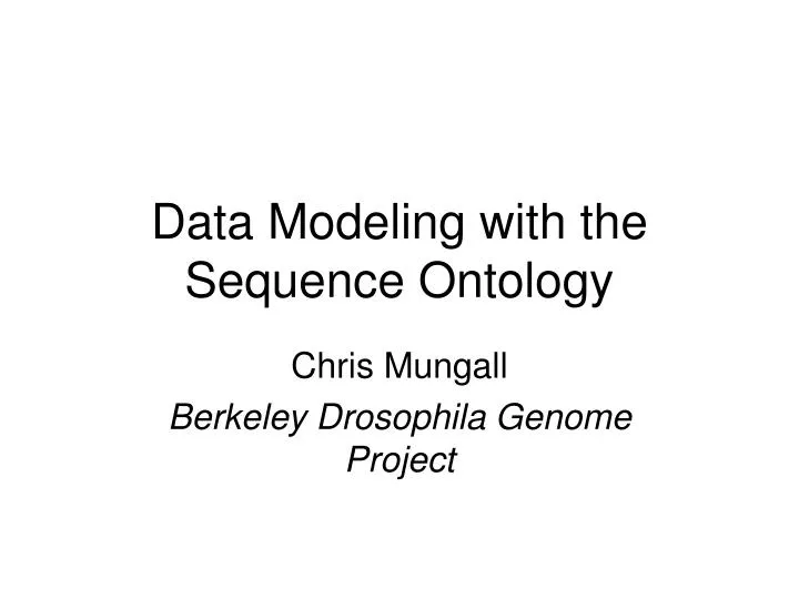 data modeling with the sequence ontology
