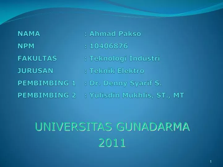 universitas gunadarma 2011