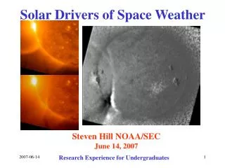Solar Drivers of Space Weather