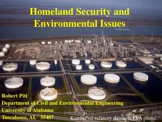 Homeland Security and Environmental Issues
