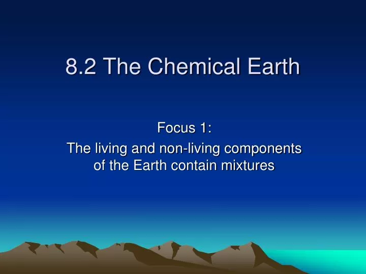 8 2 the chemical earth
