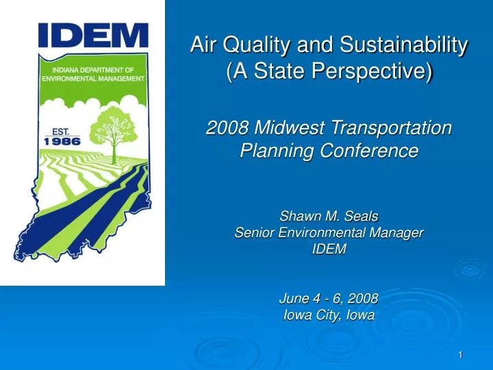 air quality and sustainability a state perspective