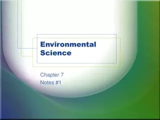 Environmental Science