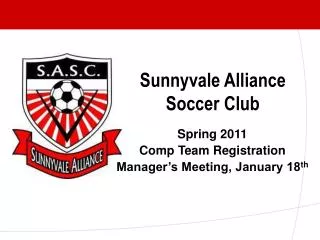 Sunnyvale Alliance Soccer Club