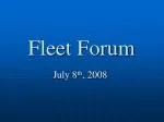 Fleet Forum - slide 1