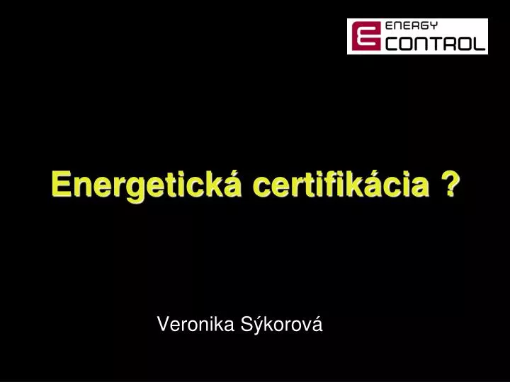 energetick certifik cia