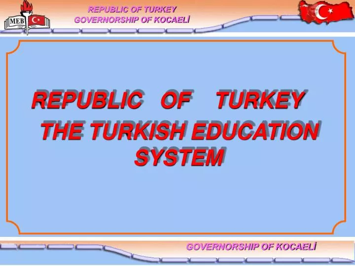 the turkish education system
