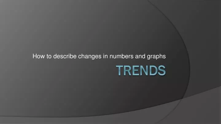 how to describe changes in numbers and graphs