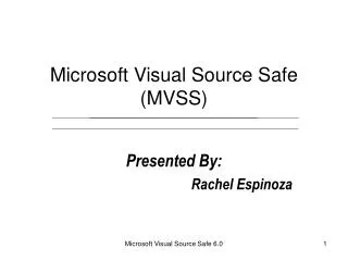Microsoft Visual Source Safe 6.0