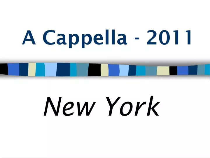 a cappella 2011