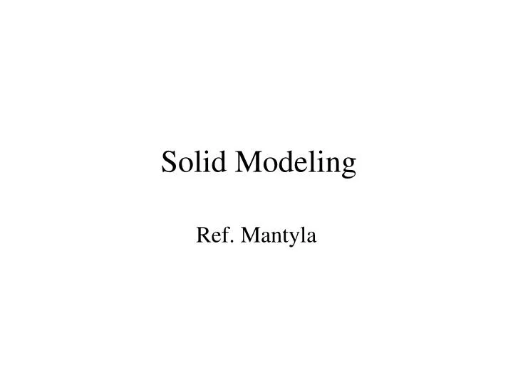 solid modeling