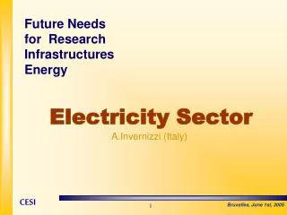 Electricity Sector A.Invernizzi (Italy)