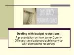 Strategies for Balancing Public Services Amid Budget Reductions in Cowlitz County - slide 1