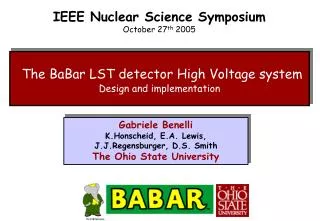 The BaBar LST detector High Voltage system Design and implementation