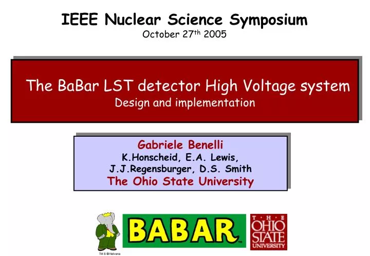 the babar lst detector high voltage system design and implementation