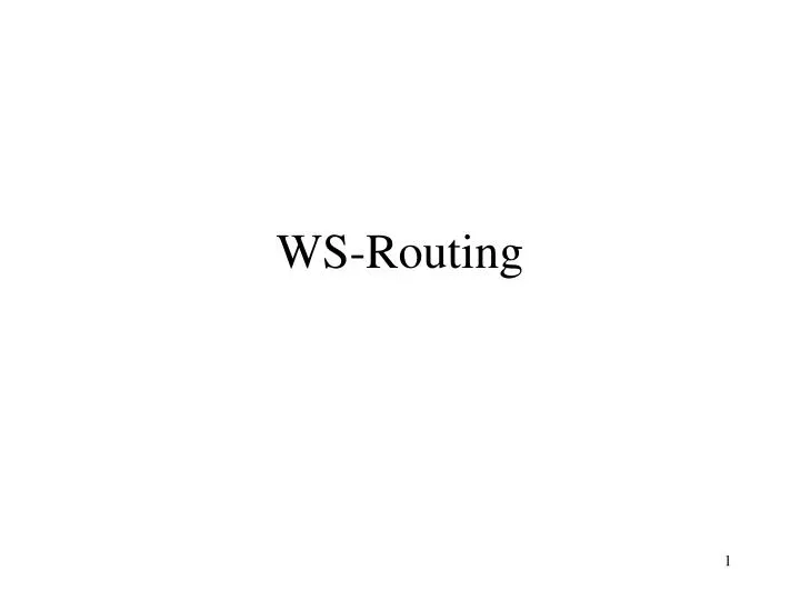 ws routing