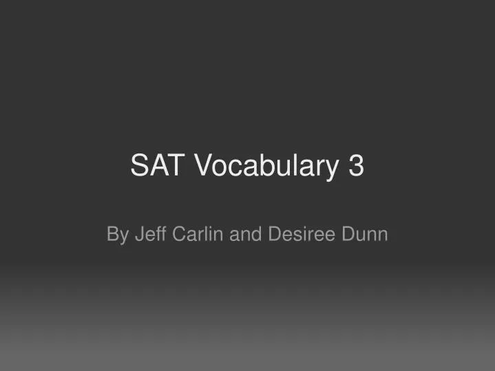 sat vocabulary 3