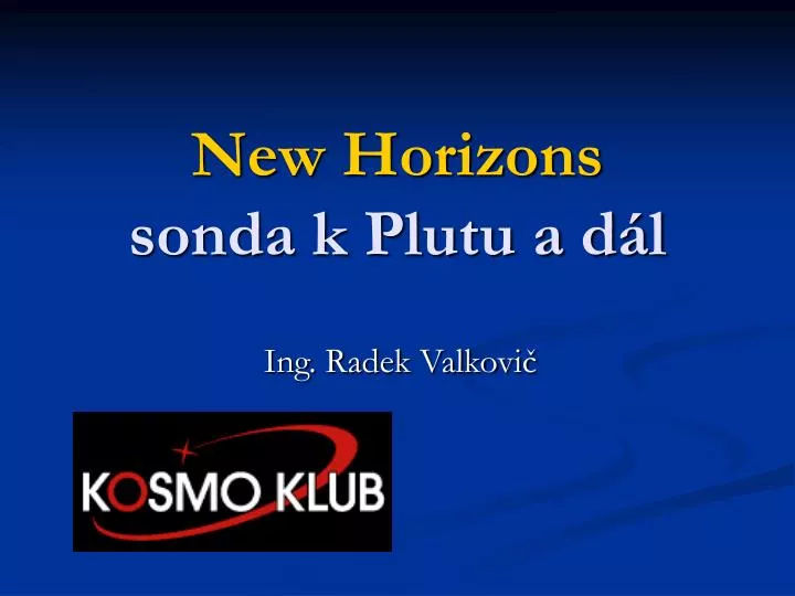 new horizons sonda k plutu a d l