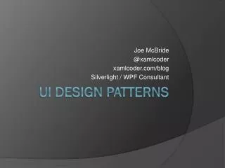 UI Design Patterns