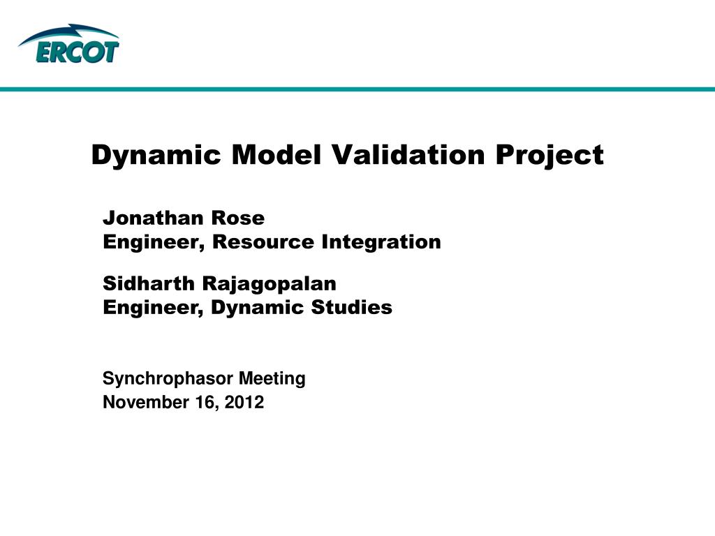 PPT - Enhancing Power Plant Model Validation Using Disturbance Data and ...