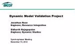 Dynamic Model Validation Project