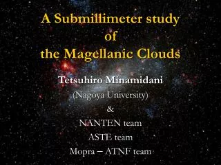 A Submillimeter study of the Magellanic Clouds