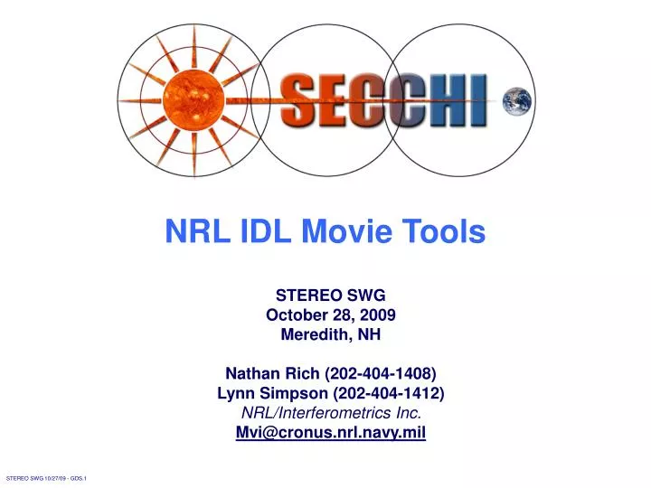 nrl idl movie tools