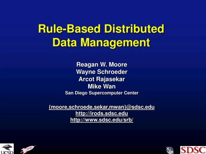 rule based distributed data management