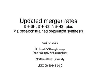 Updated merger rates BH-BH, BH-NS, NS-NS rates via best-constrained population synthesis