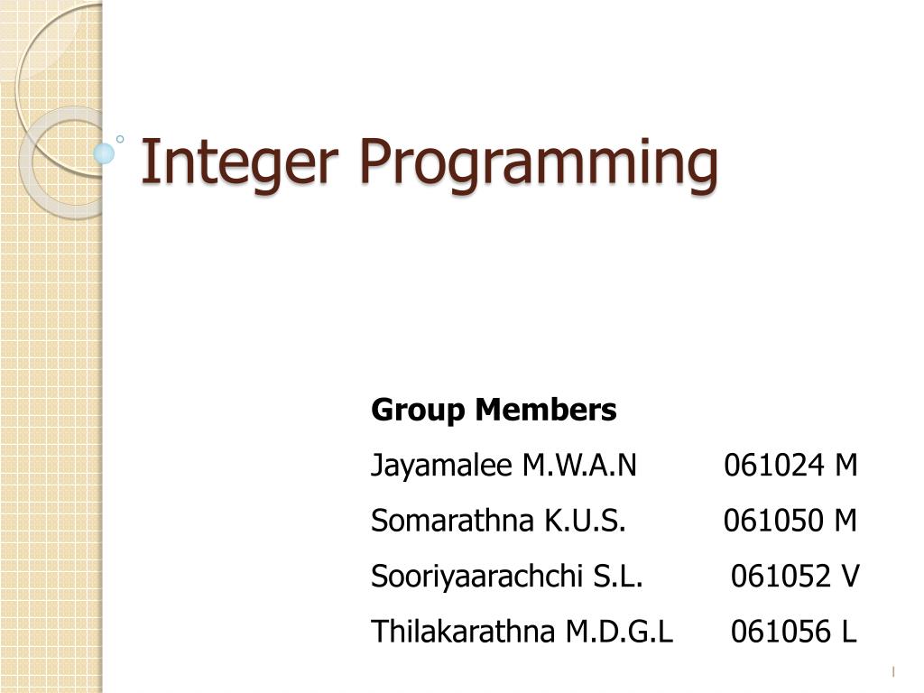 PPT - Integer Programming PowerPoint Presentation, free download - ID ...