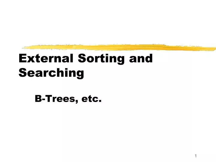 external sorting and searching