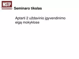 seminaro tikslas