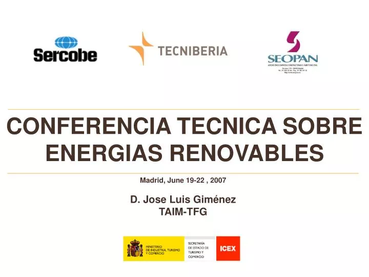 conferencia tecnica sobre energias renovables