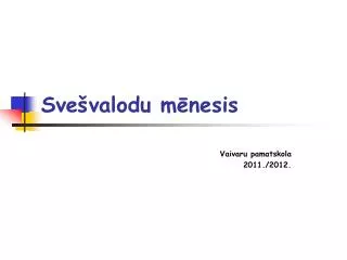 sve valodu m nesis