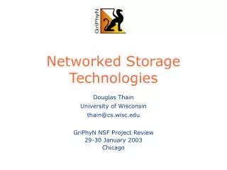 Networked Storage Technologies
