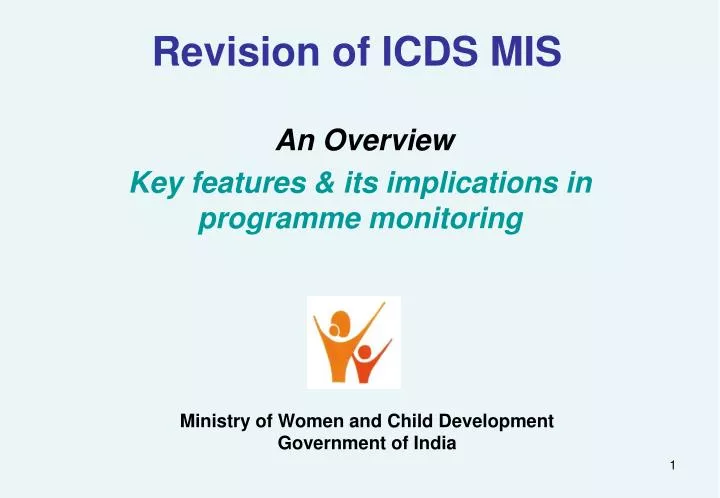 revision of icds mis