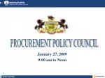 State Procurement Policies and Guidelines for Public Contracts - slide 1