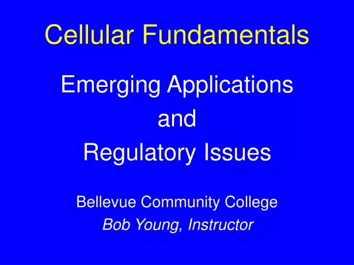 cellular fundamentals