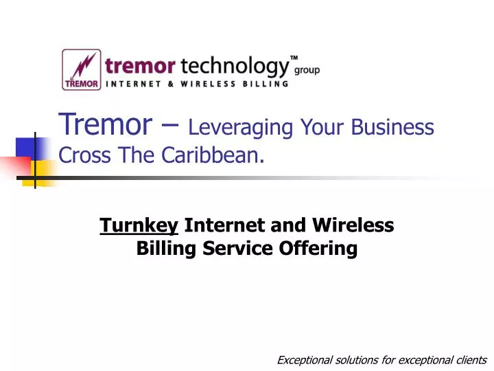 tremor leveraging your business cross the caribbean