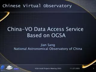 China-VO Data Access Service Based on OGSA